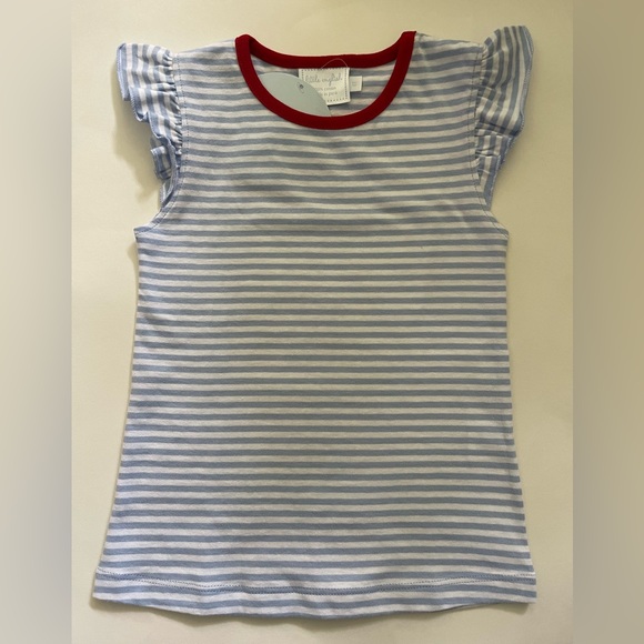 NWT Little English Angel Sleeve Stripe Cotton Shirt - Picture 2 of 3